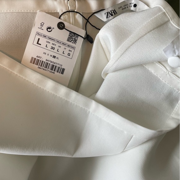 NWT Zara Off White Mini Skirt with Side Buttons Size L - Picture 7 of 7
